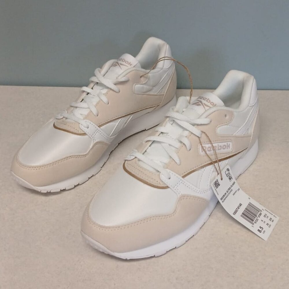Reebok Women's Ultraflash Running Sneaker Size 8.5 Cream & White NEW